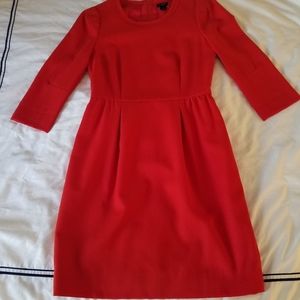Fire engine red J Crew dress